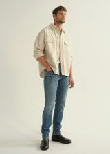 London Tapered Slim Cashmere Denim Jean - Cyrus