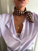 Lescarf Polka Dot Scarf - Milk Chocolate & White