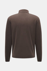 04651 Wool TP Polo LS - Barrel Brown