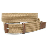 Mini Woven Cotton Stretch Belt - Khaki