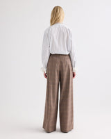 TWP Avery Wide Leg Wool Pant - Brown Multi