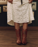 The Great The Southwest Cowboy Boot - Chestnut W/ Turquoise Sunburst