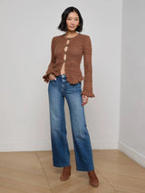 Kiva Open Stitch Ruffle Cardi