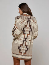 Jair Jacquard Fringe Cardi