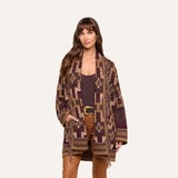 Jair Cardigan - Dark Java/Burgundy Multi