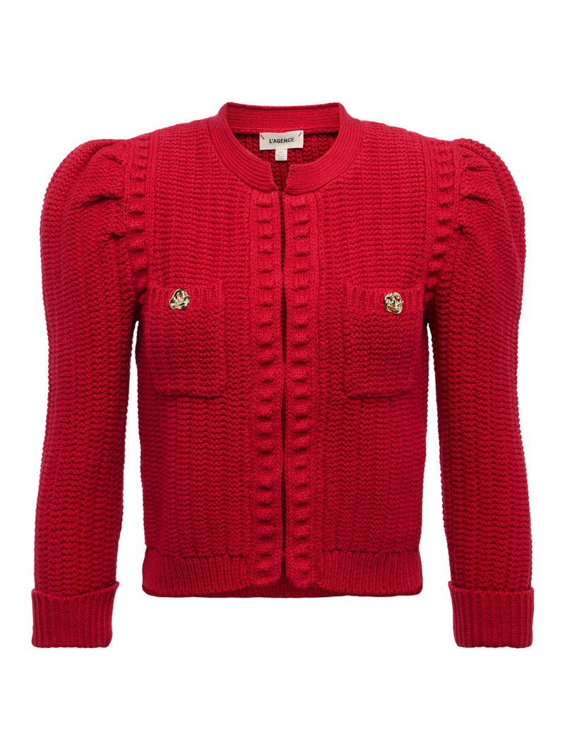 Delli ¾Slv Crp Txtd Cardi - Oak Hall