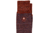 Martin Dingman Stripe Alpaca Yarn Socks - Rust