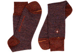 Martin Dingman Stripe Alpaca Yarn Socks - Rust