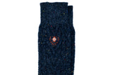Martin Dingman Chevron Alpaca Yarn Socks - Navy