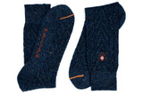 Martin Dingman Chevron Alpaca Yarn Socks - Navy