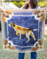 Austin Williams Art Double-Sided Silk Scarf - Navy Pointing Strong
