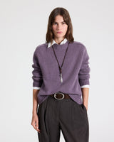 New Jill Crewneck Sweater in Italian Cashmere - Daybreak