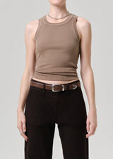 Isabel Rib Tank - Cocoa
