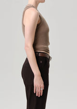Isabel Rib Tank - Cocoa
