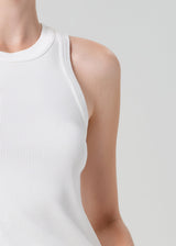 Isabel Rib Tank - White