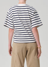 Goldie Tee In Marine Stripe - Oak Hall