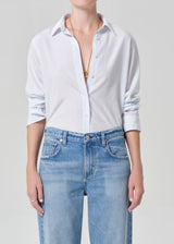 Avni Slim Shirt In Blue Micro Stripe - Oak Hall