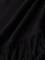 The Great The Big Sweater Fringe Scarf - Black