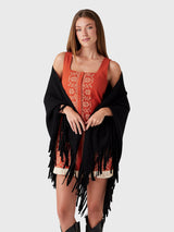 The Great The Big Sweater Fringe Scarf - Black