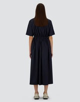 Light Nylon Stretch Short Sleeve Long Dress - Oak Hall