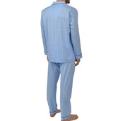 Majestic International Traditional Cotton Pajamas - Blue Check