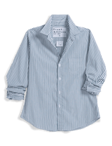 Frank and Eileen Tailored Button Up Shirt - Multi Green Stripe