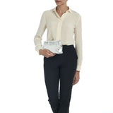 Il Bisonte Classic Clutch - Metallic Silver