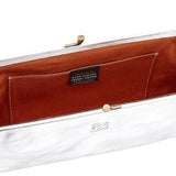 Il Bisonte Classic Clutch - Metallic Silver