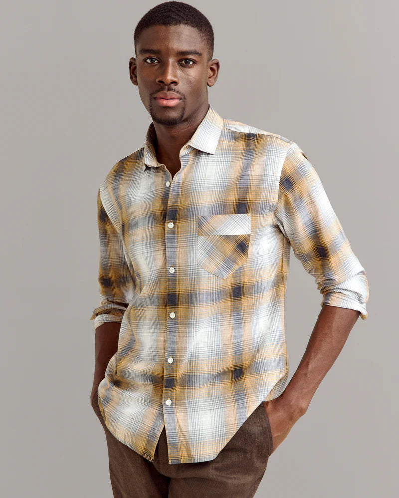 Melange Shadow Plaid John T Shirt