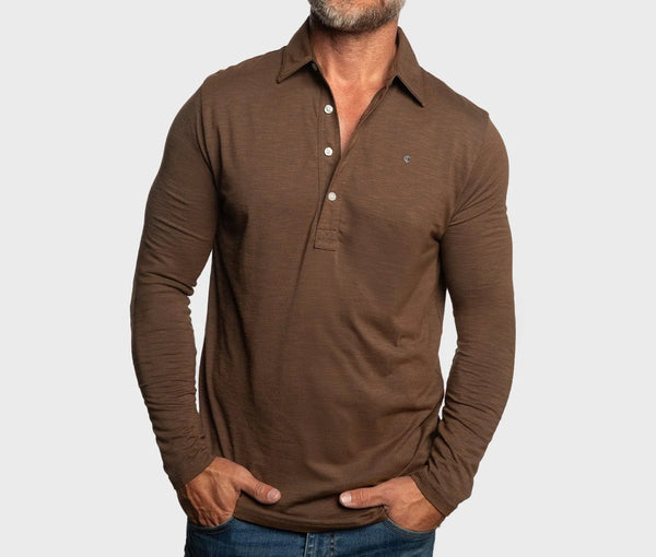 Long Sleeve Perf Polo