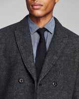 Billy Reid Boiled Wool Bond Peacoat - Charcoal Heather