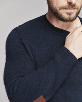 Billy Reid Cashmere Dover Sweater - Carbon Blue Heather