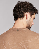 Billy Reid Numajiri Fox Jacquard Sweatshirt - Oak Brown