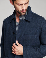 Billy Reid Colbert Herringbone Chore Coat - Navy