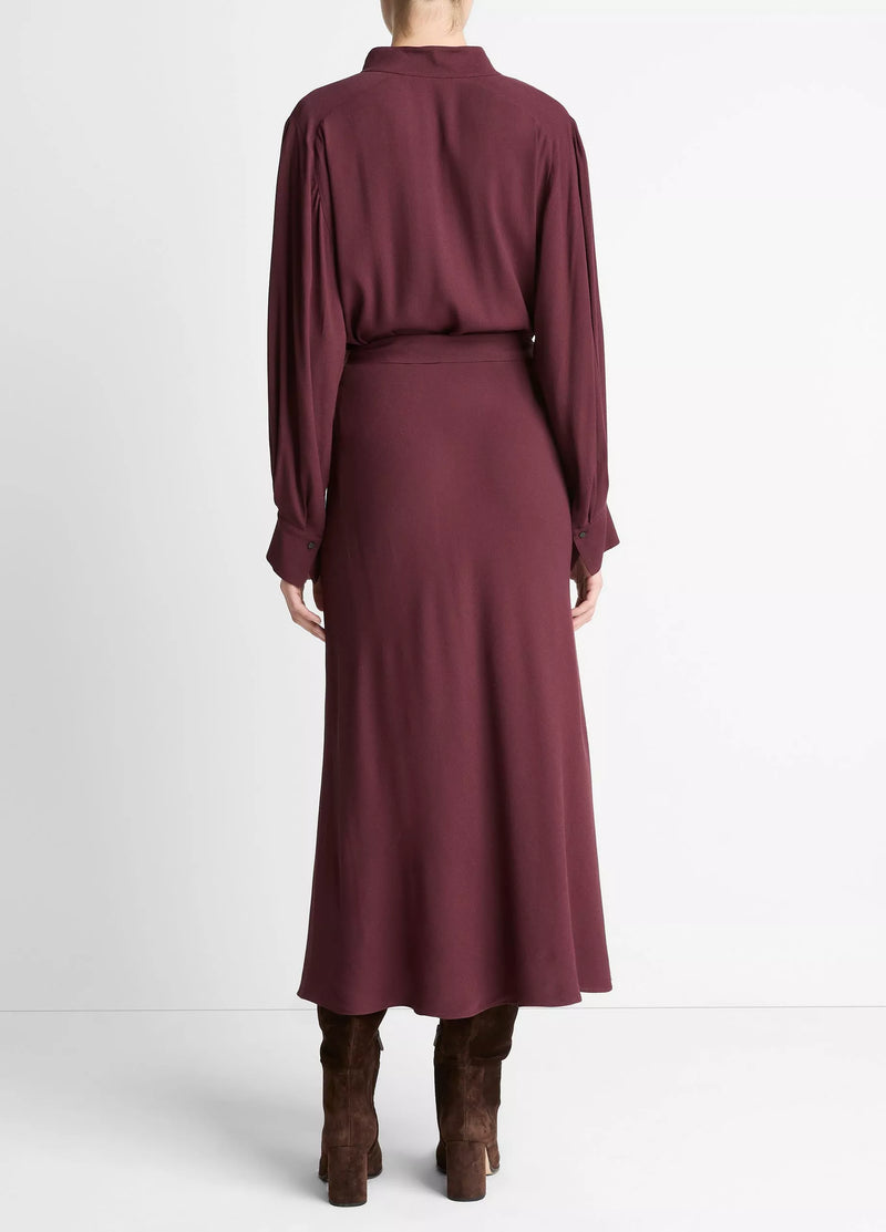 L/S Collar Stand Shirt Dress