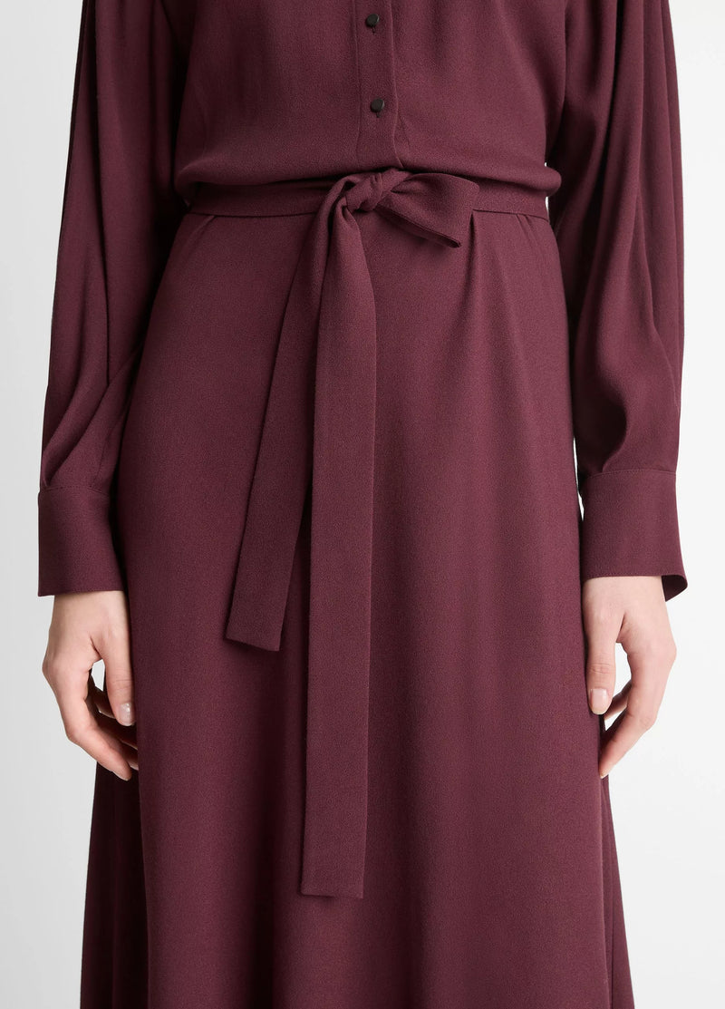 L/S Collar Stand Shirt Dress
