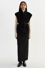 Dua Reversible Sherpa Vest - Black