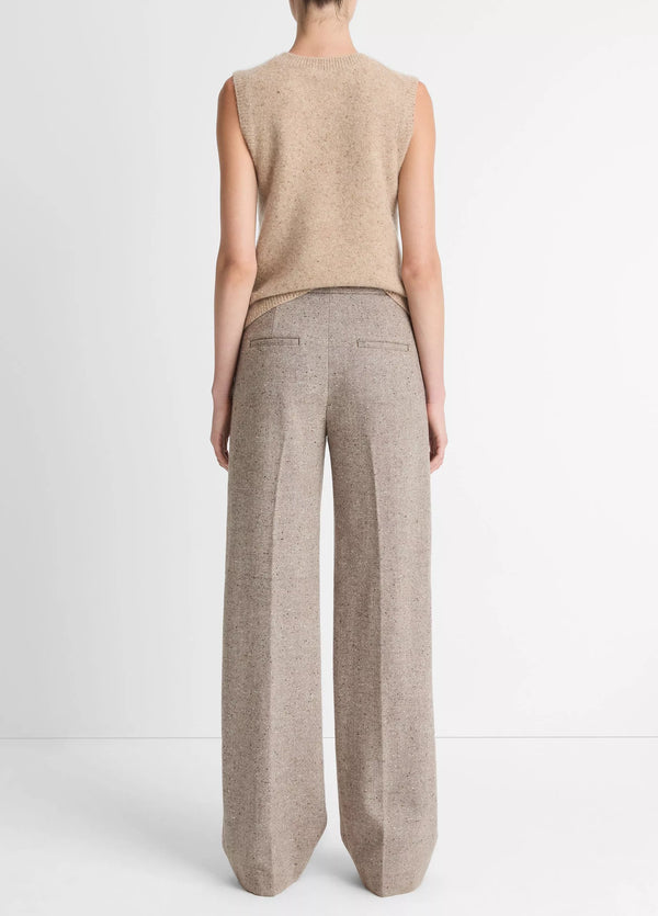 Mid Rise Donegal Wide Leg Trouser