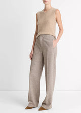 Mid Rise Donegal Wide Leg Trouser