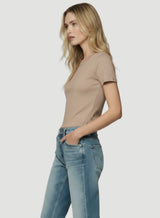 Soft Touch Short Sleeve Crewneck T-Shirt - Coffee Latte