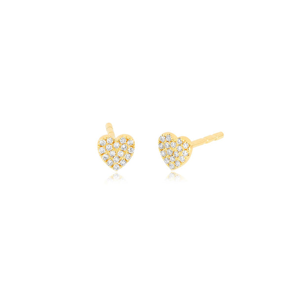 Diamond Baby Heart Stud Earring - Single