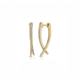 Diamond Loop Hoop Earrings