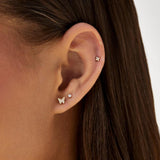 Diamond Sparkle Stud Earring - Single