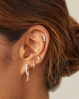 Diamond Loop Hoop Earrings