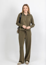 Elliott Lauren Comfort Zone Wide Leg Pant - Olive