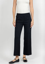 Elliott Lauren Control Stretch Wide Leg Pant with Grommets - Black