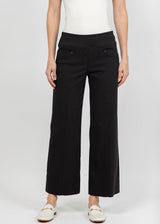 Elliott Lauren Control Stretch Wide Leg Pant with Grommets - Chocolate