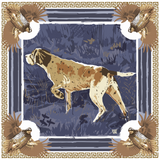 Austin Williams Art Double-Sided Silk Scarf - Navy Pointing Strong