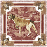Double-Sided Silk Scarf - Wine Pointing Strong