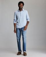 Long-Sleeve Herringbone Polo